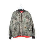 Vintage Nikaldi Reversible RealTree Puffer Bomber Jacket Camo/Orange