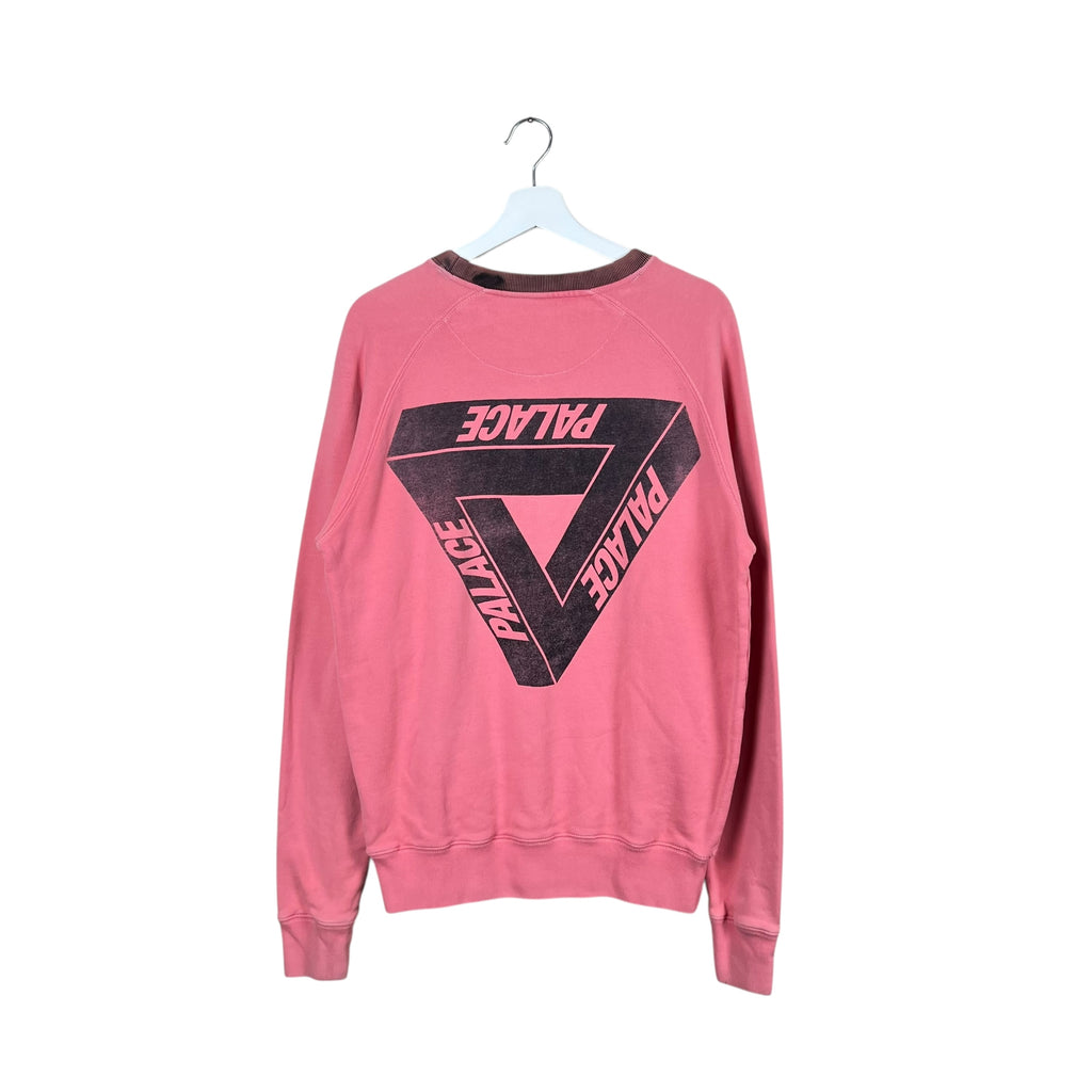 Palace Upside Down OG Logo Sweater Pink