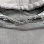 Vintage Stussy Logo Hoodie Distressed Black