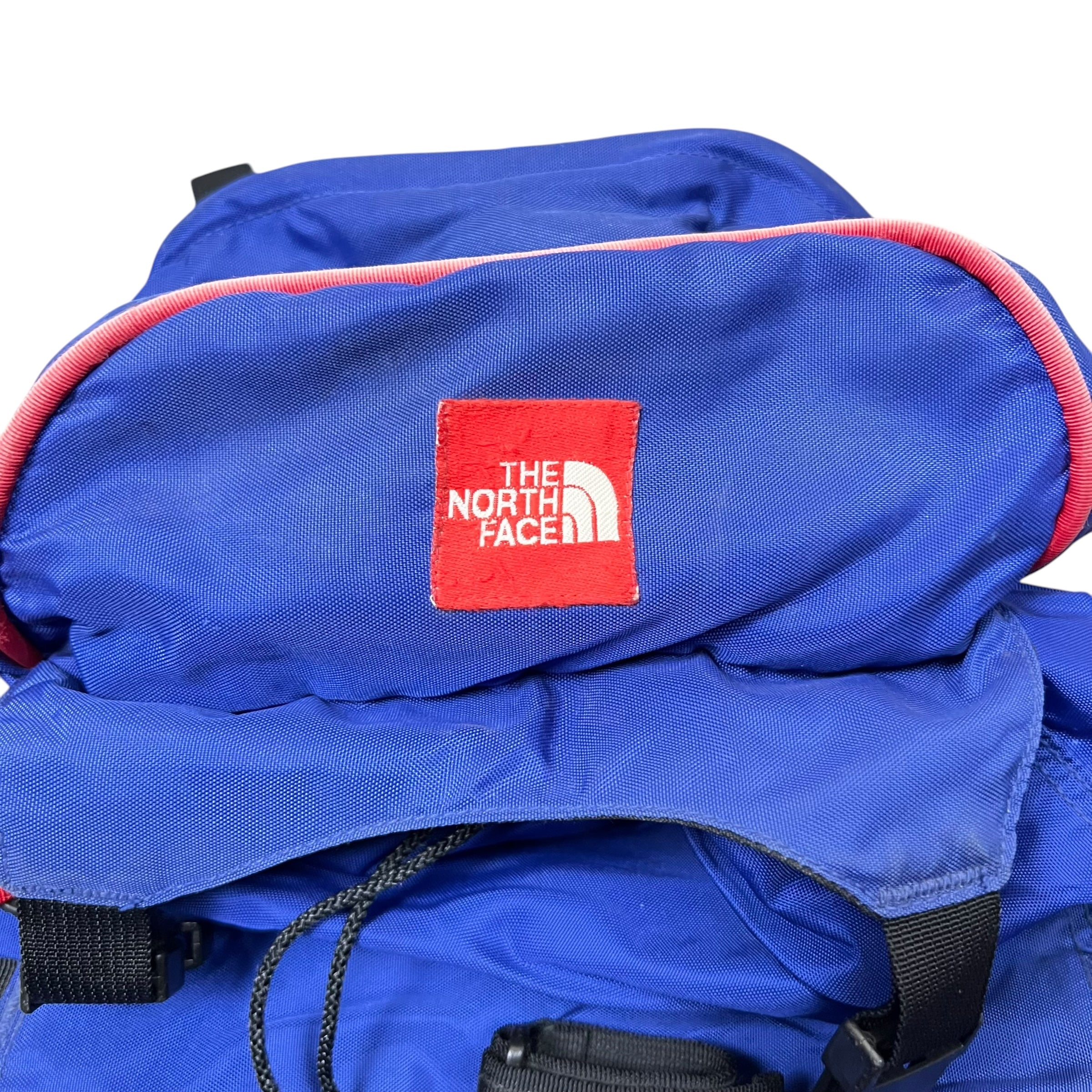 Vintage North Face Hiking Backpack Blue/Red