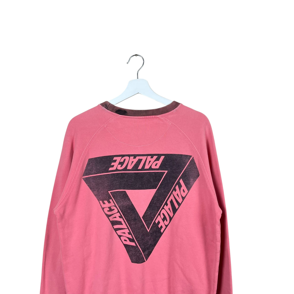 Palace Upside Down OG Logo Sweater Pink