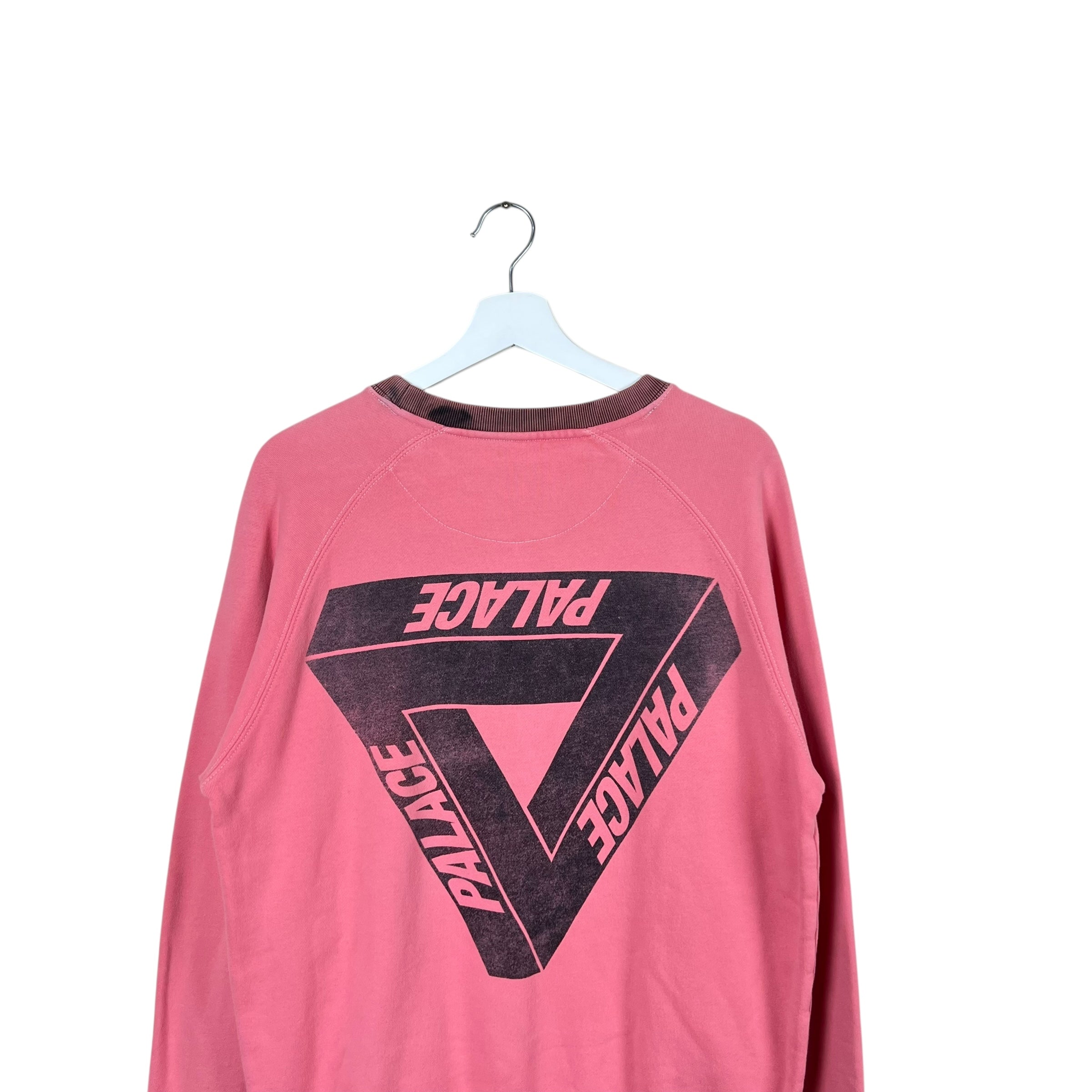 Palace Upside Down OG Logo Sweater Pink