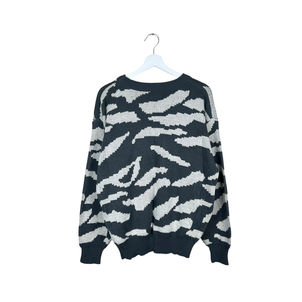 Vintage Private Stock Bear Print Knit Grey