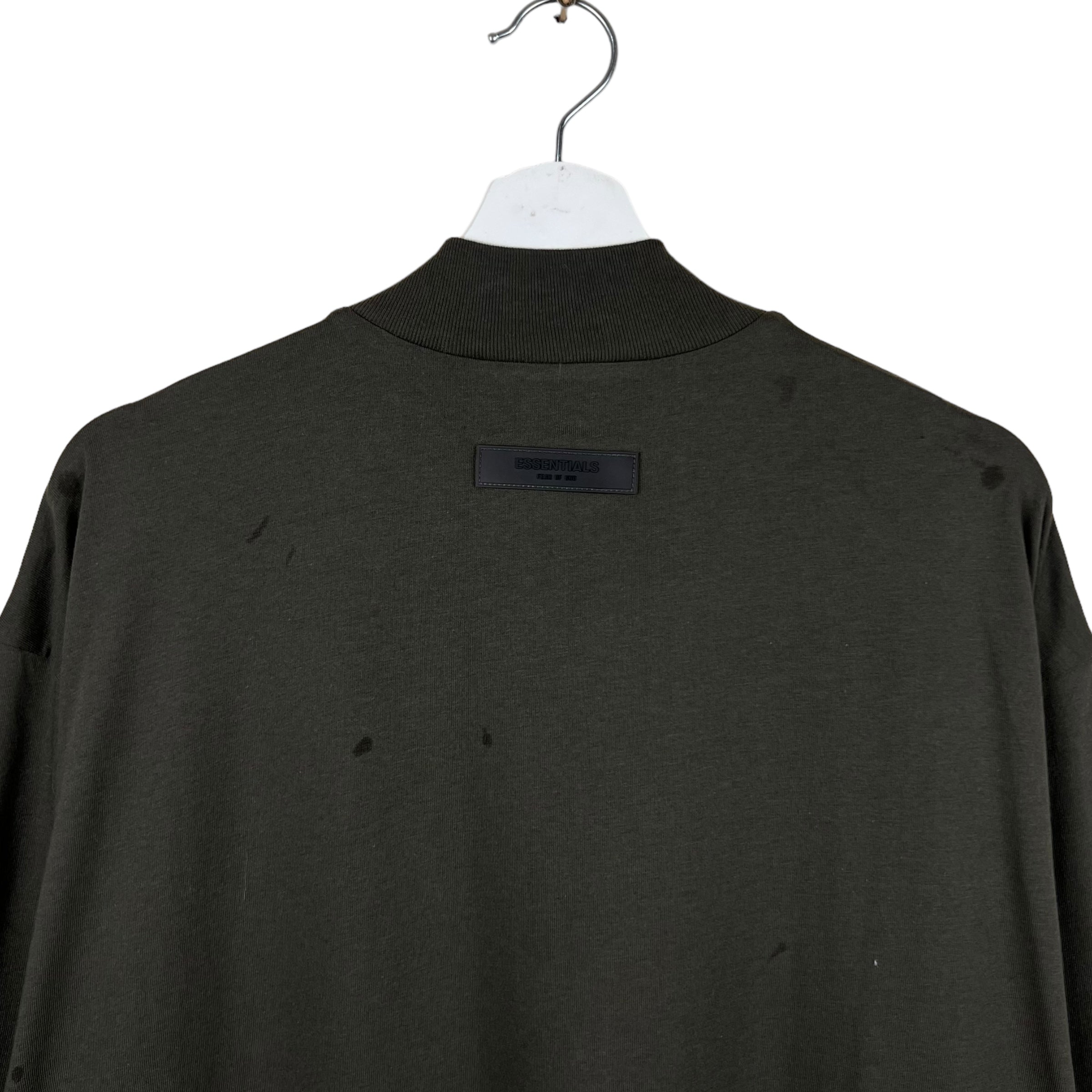 Essentials Women’s Midi Dress Long Sleeve Gray