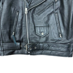 Vintage Maryland Leather Heavy Biker Jacket Black