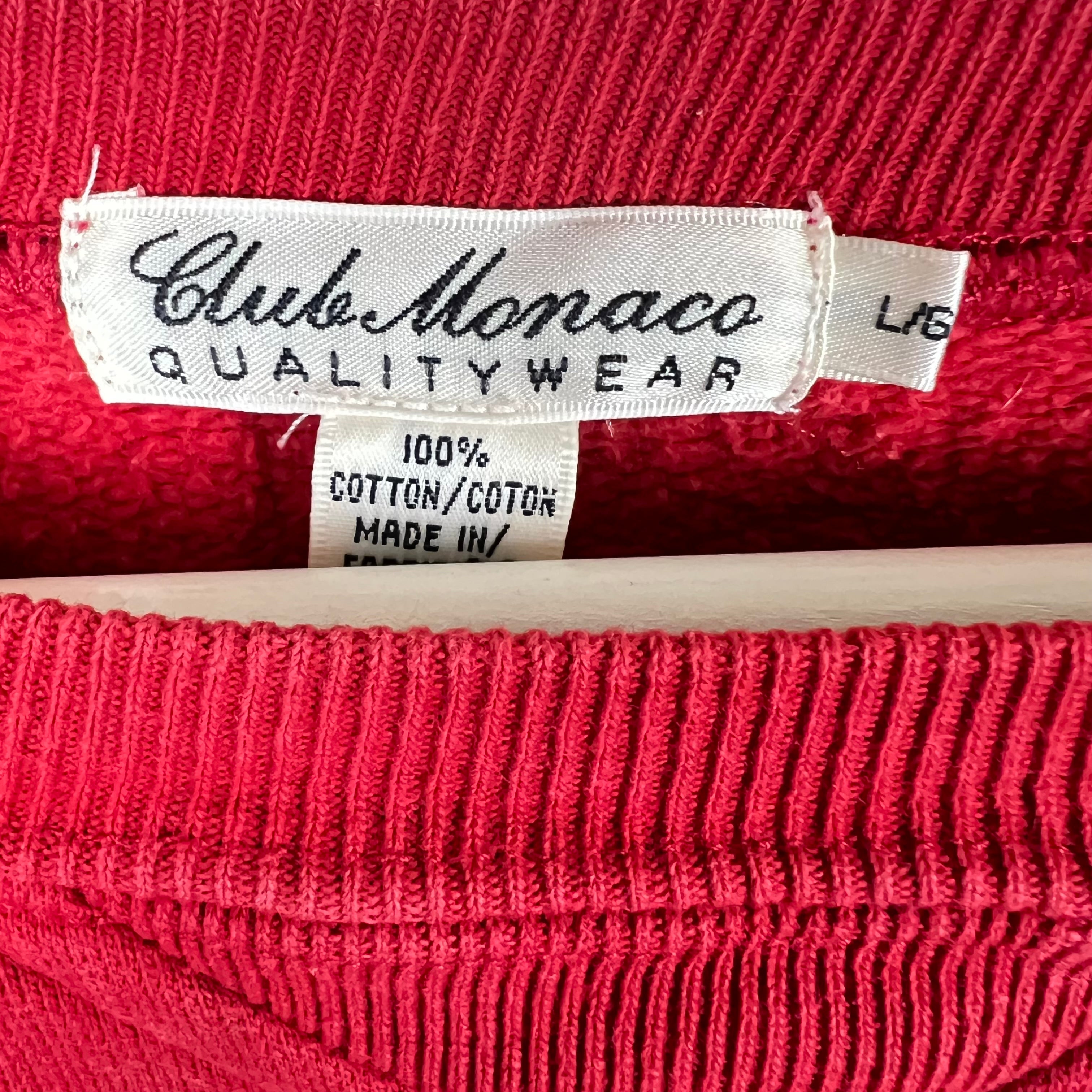 Vintage Club Monaco Crest Logo Crewneck Chilli Red