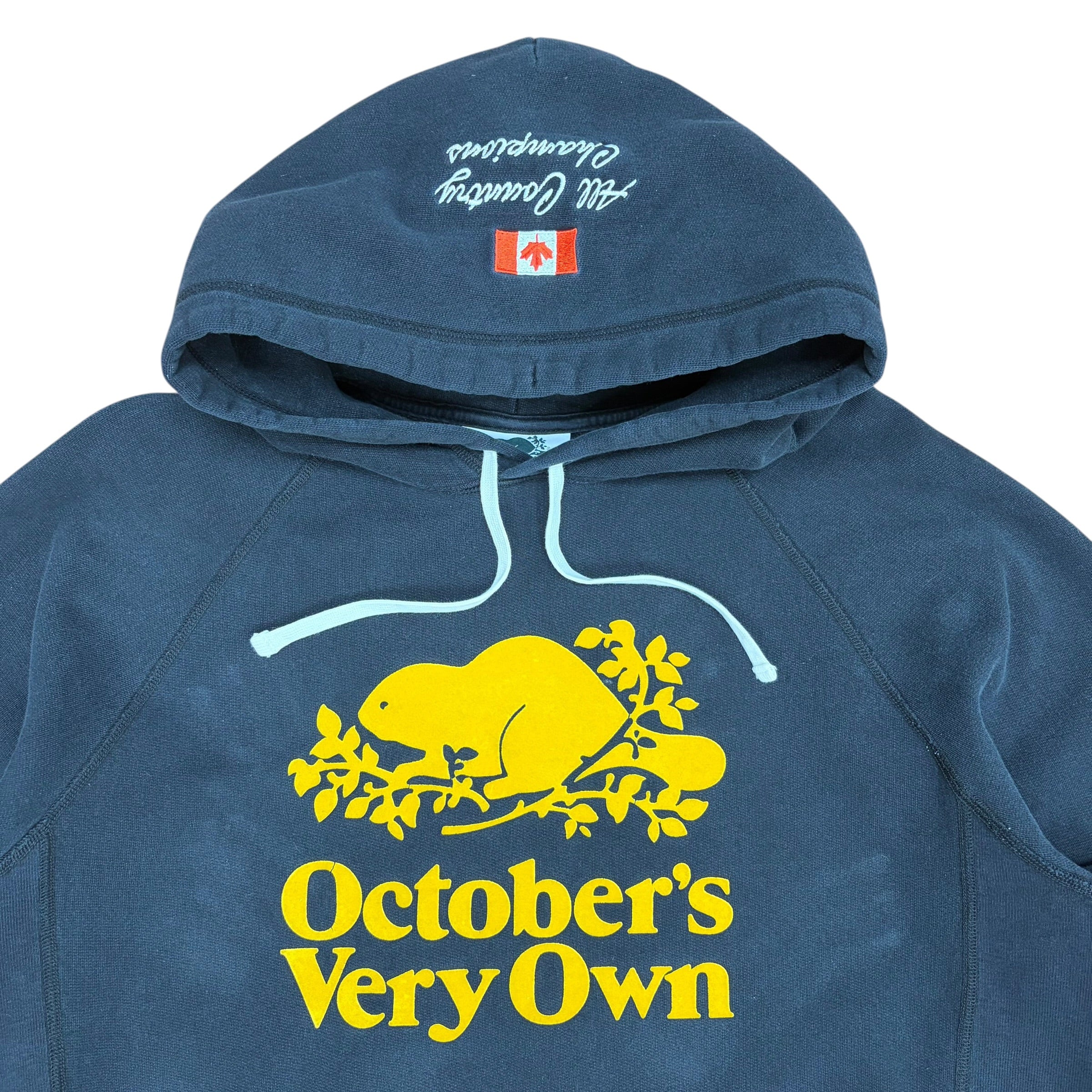 OVO x Roots Gold Logo Hoodie Black