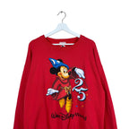 Vintage Walt Disney World Mickey Mouse Wizard Crewneck Red