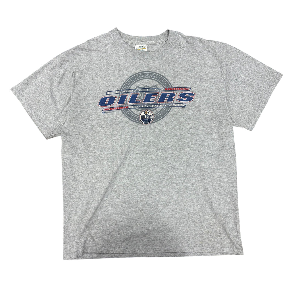 Vintage Bulletin NHL Edmonton Oilers Logo Tee Grey