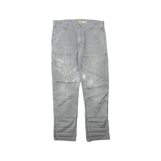 Vintage Carhartt Relaxed Fit Carpenter Double Knee Pants Grey