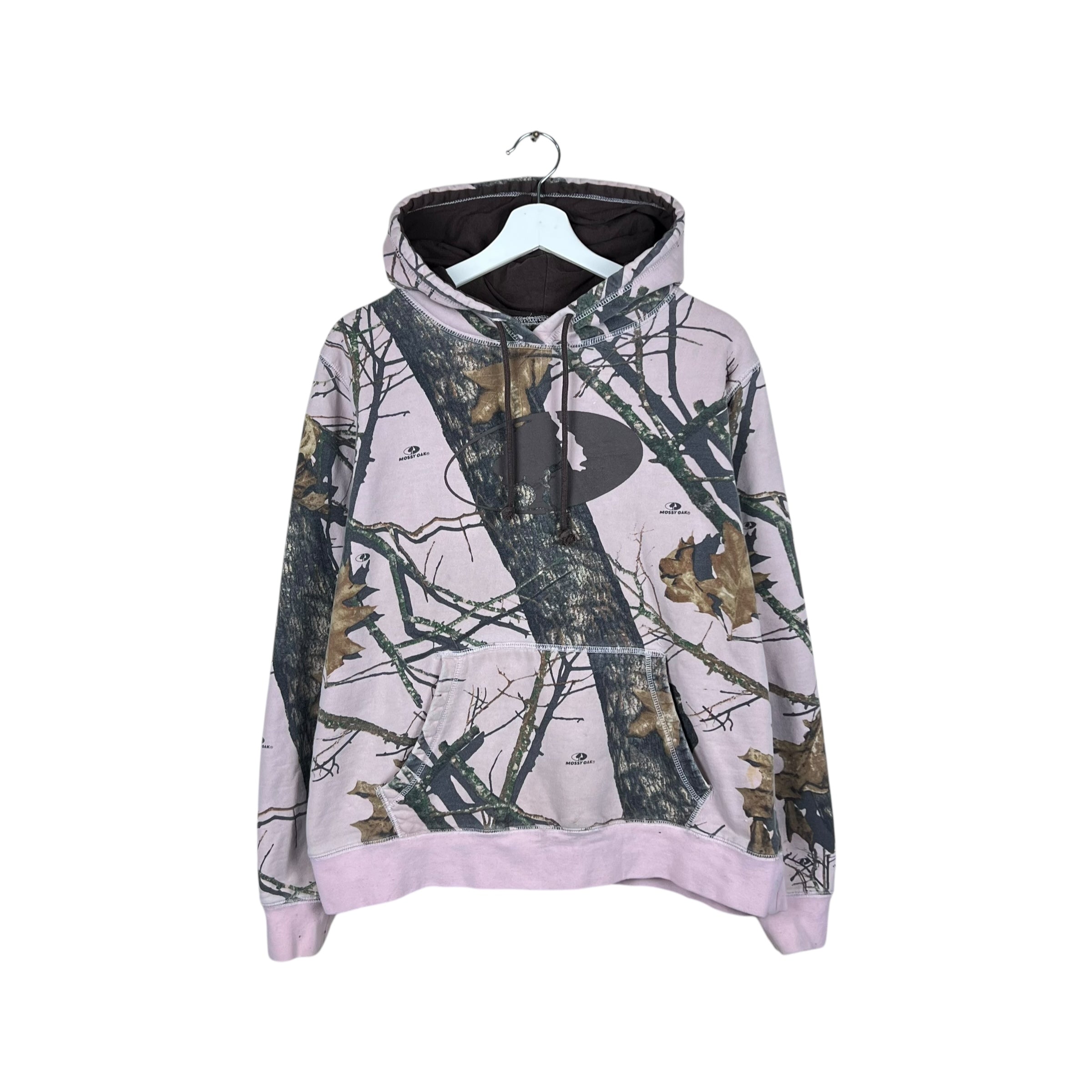 Vintage Mossy Oak Women’s Logo RealTree Hoodie Pink Camo