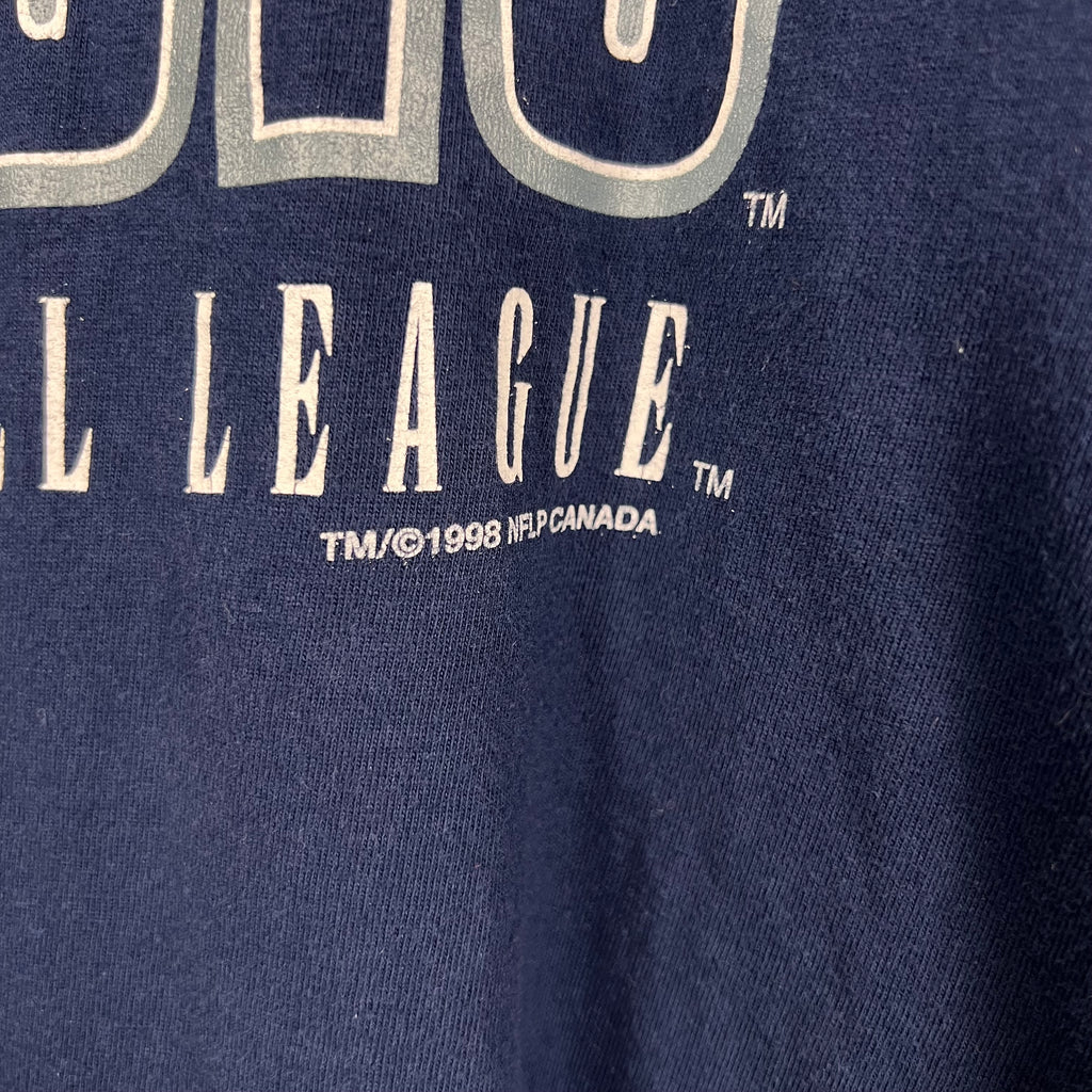 1998 Starter NFL Dallas Cowboys Spellout Logo Tee Navy