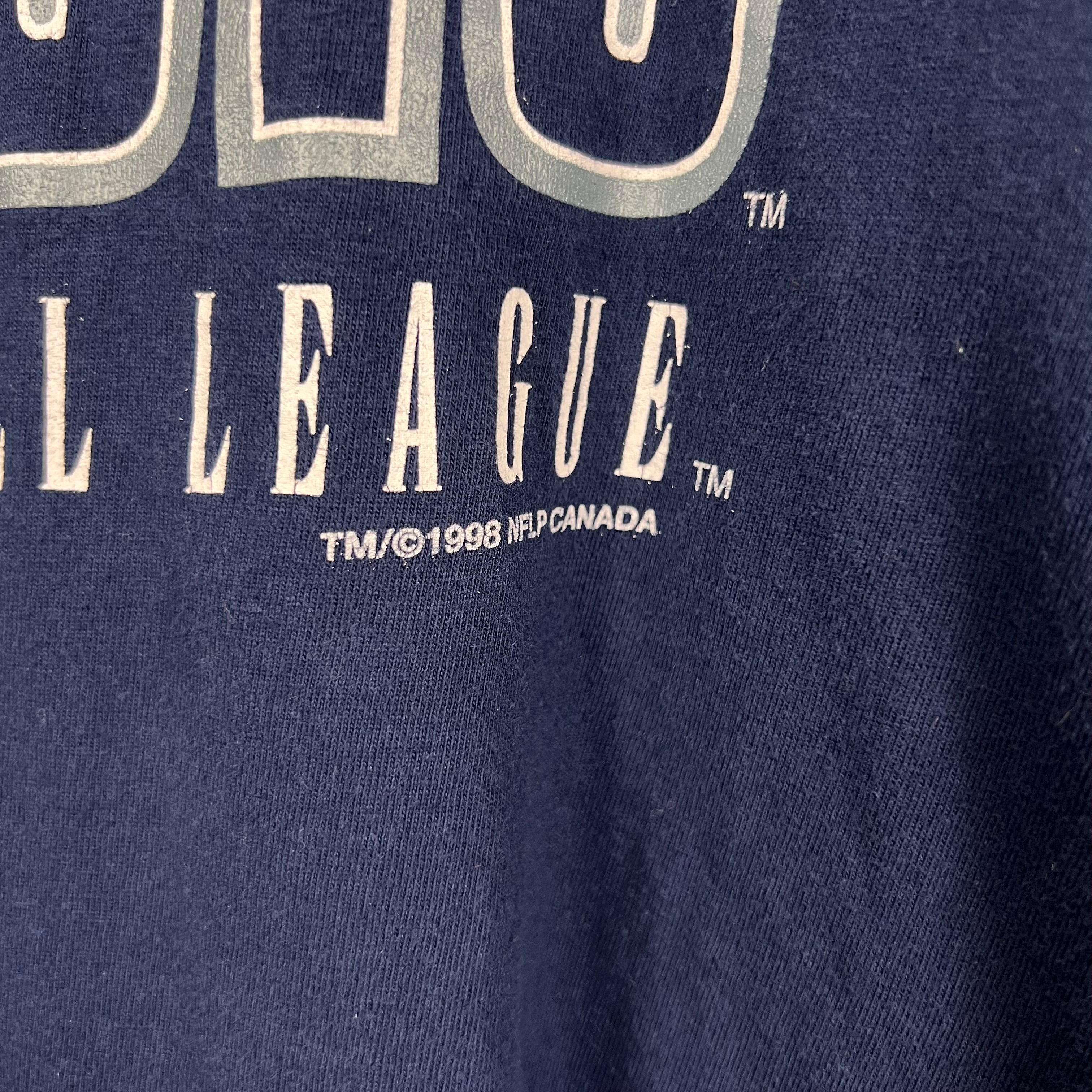 1998 Starter NFL Dallas Cowboys Spellout Logo Tee Navy