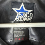 Vintage Ecco Jeans Eastside Players Leather Jacket Black