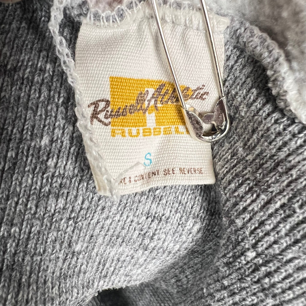 1970’s Russell Athletics Aberhart Athletics Logo Hoodie Faded Grey