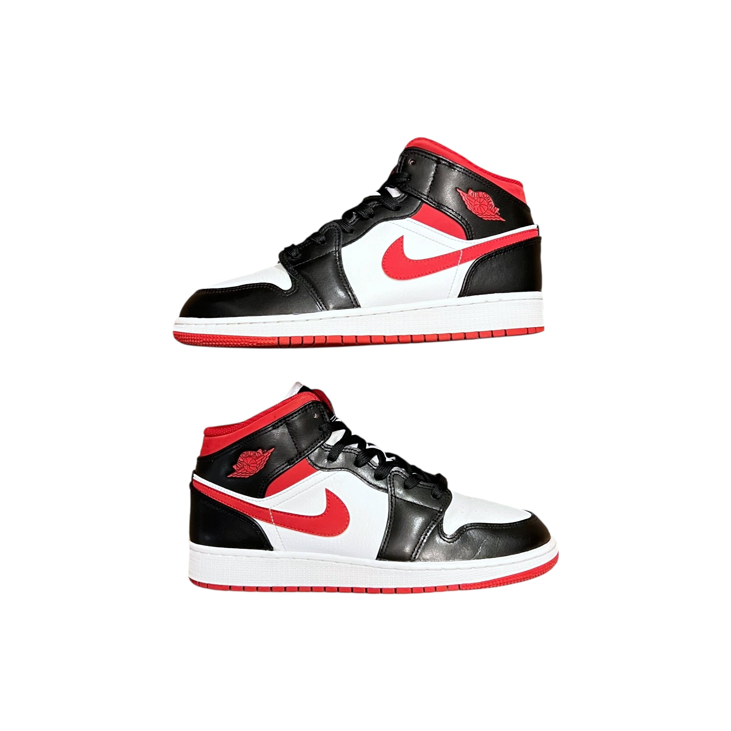 Jordan 1 Mid Gym Red Black White (GS)