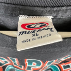 Vintage True Fan NFL Miami Dolphins Football Logo Tee Black
