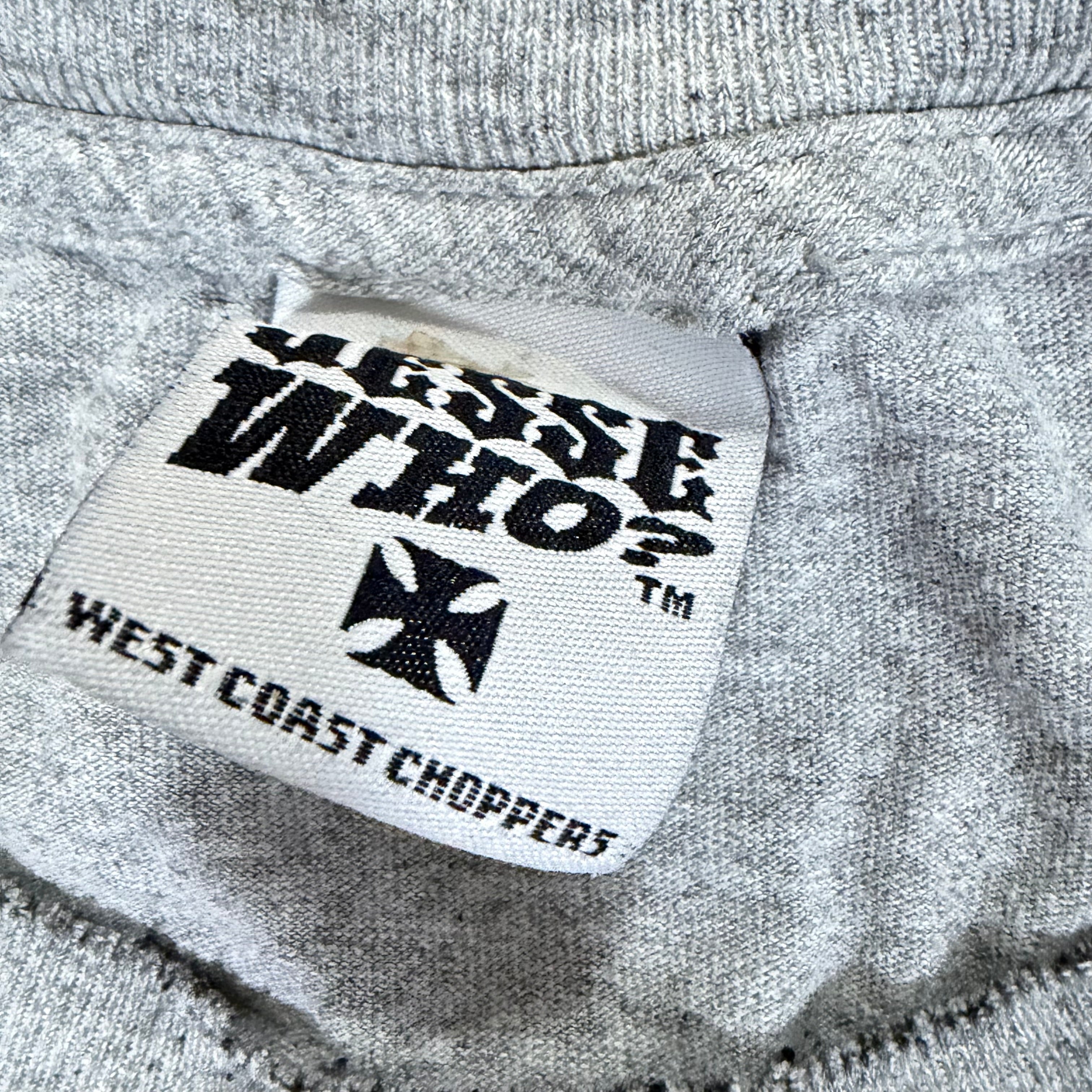 Vintage Y2K West Coast Choppers Long Beach, CA Cross Tee Grey