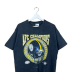 1995 Pro Player NFL Pittsburgh Steelers AFC Helmet Logo Tee Black