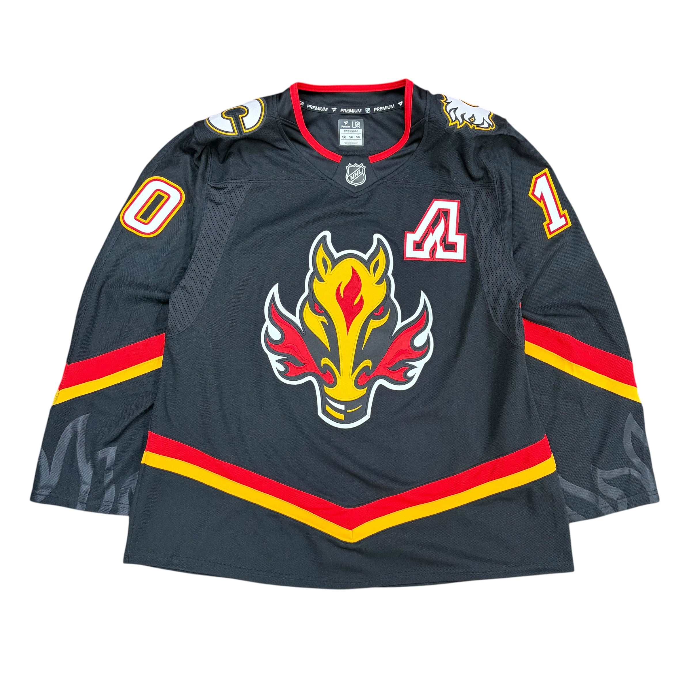 Vintage Fanatics Premium NHL Calgary Flames Johnathan Huberdeau Alternate Jersey