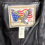 Vintage Maryland Leather Heavy Biker Jacket Black