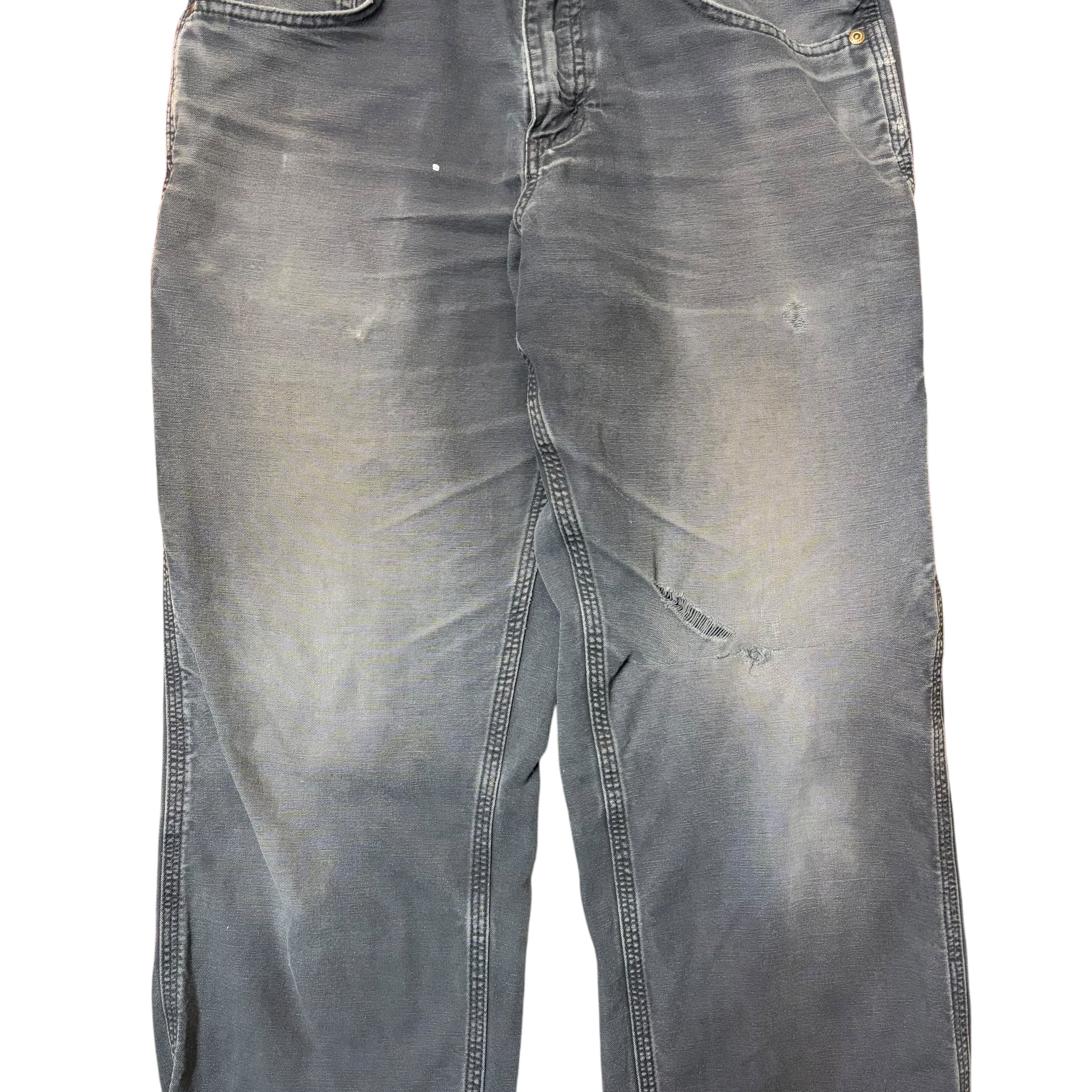 Vintage Carhartt Loose Fit Carpenter Pants Faded Black