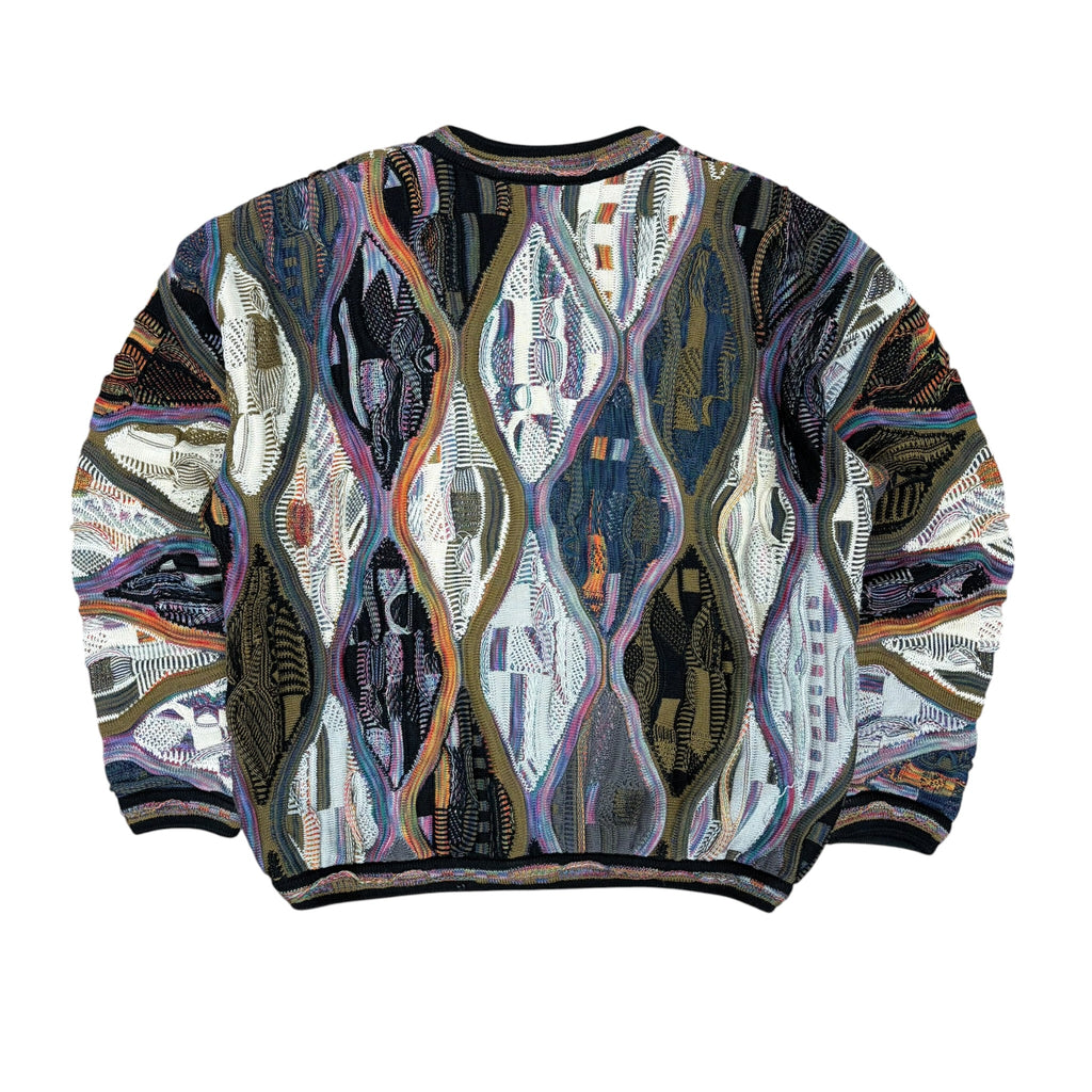 Vintage Tundra 3D Cable Pattern Knit Multi