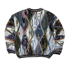 Vintage Tundra 3D Cable Pattern Knit Multi