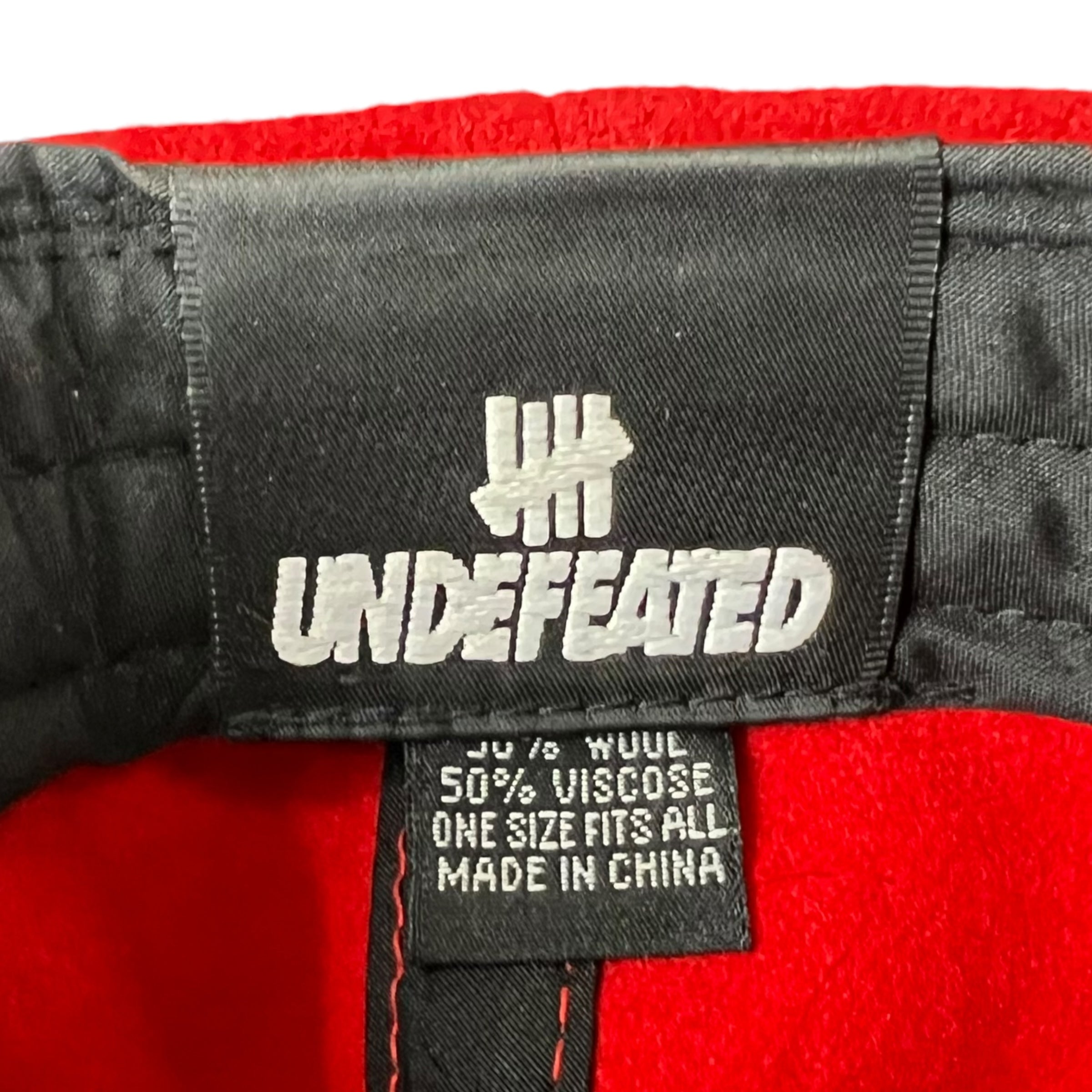 Undefeated Logo Wool SnapBack Red/Navy