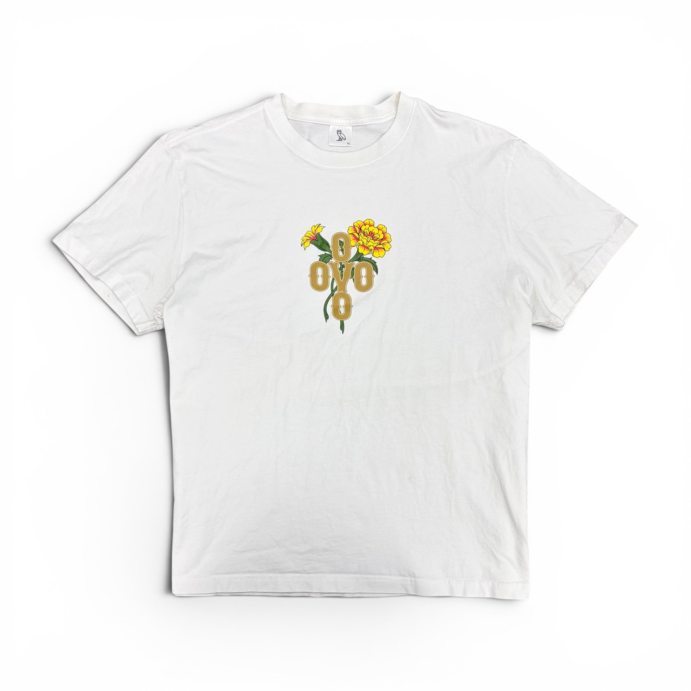 OVO Pom Pom Marigold Tee White