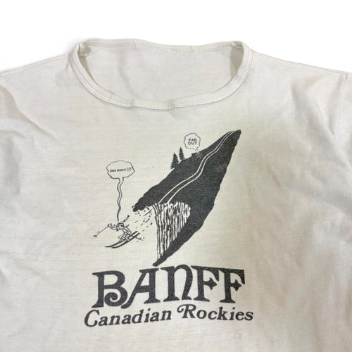 1970’s Banff Canadian Rockies Ski Comedy Tee Pale Green