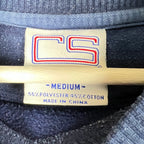 Vintage Cable Sports Michigan Wolverines Crest Logo Crewneck Navy