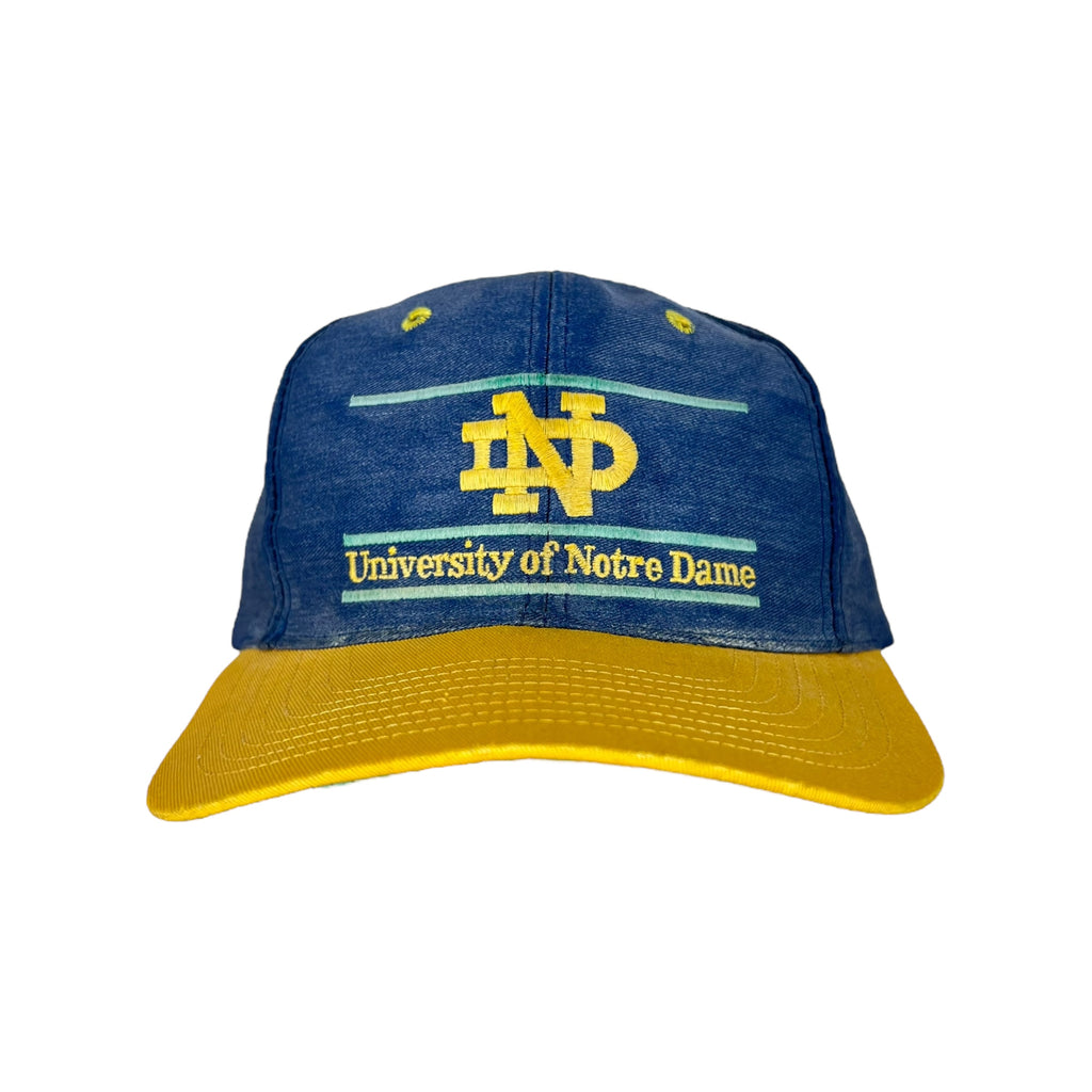 Vintage The Game University of Notre Dame Logo SnapBack Washed Navy