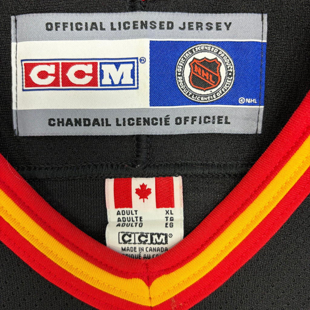 Vintage CCM NHL Calgary Flames Jerome Iginla Alternate Jersey Black