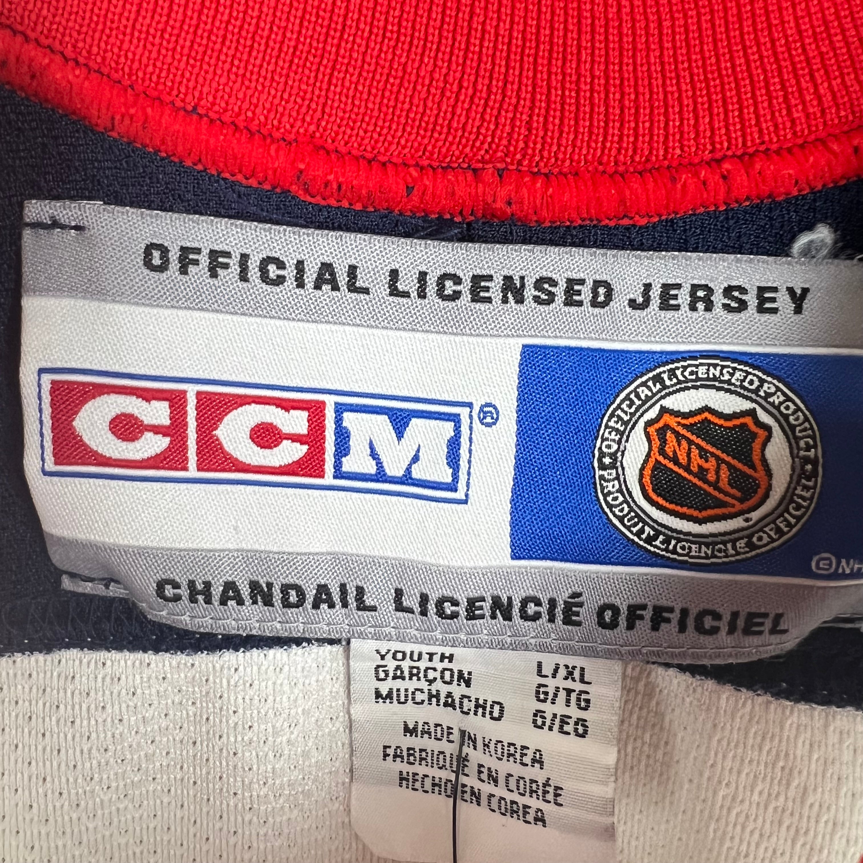 Vintage CCM Columbus Blue Jackets Youth Blank Home Jersey