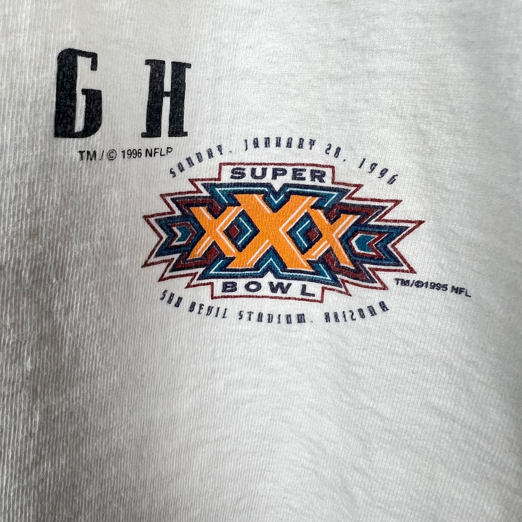 1996 Lee Sports NFL Pittsburgh Steelers AFC Champions Arc Logo Tee White