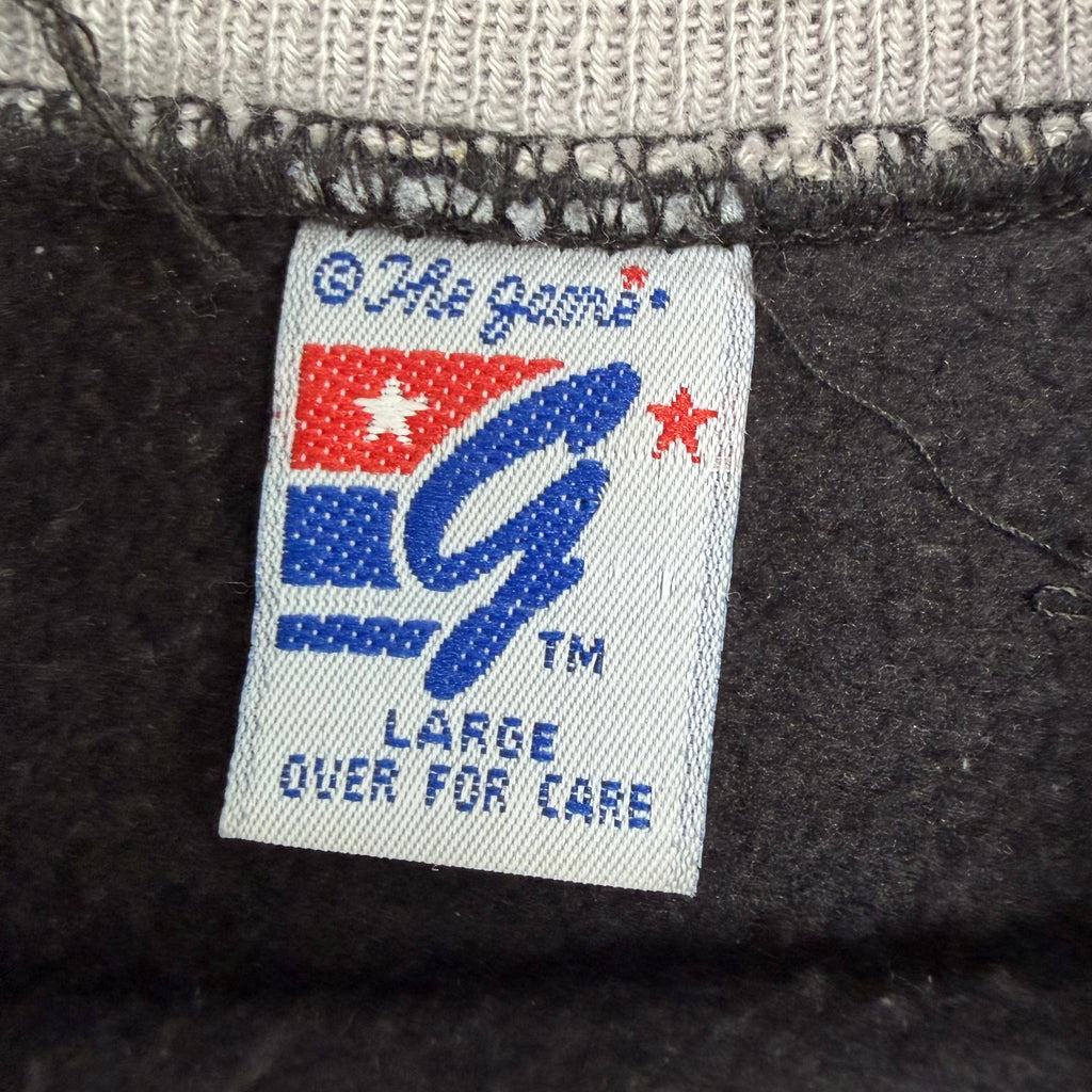 Vintage The Game NFL Los Angeles Raiders Embroidered Logo Crewneck Black