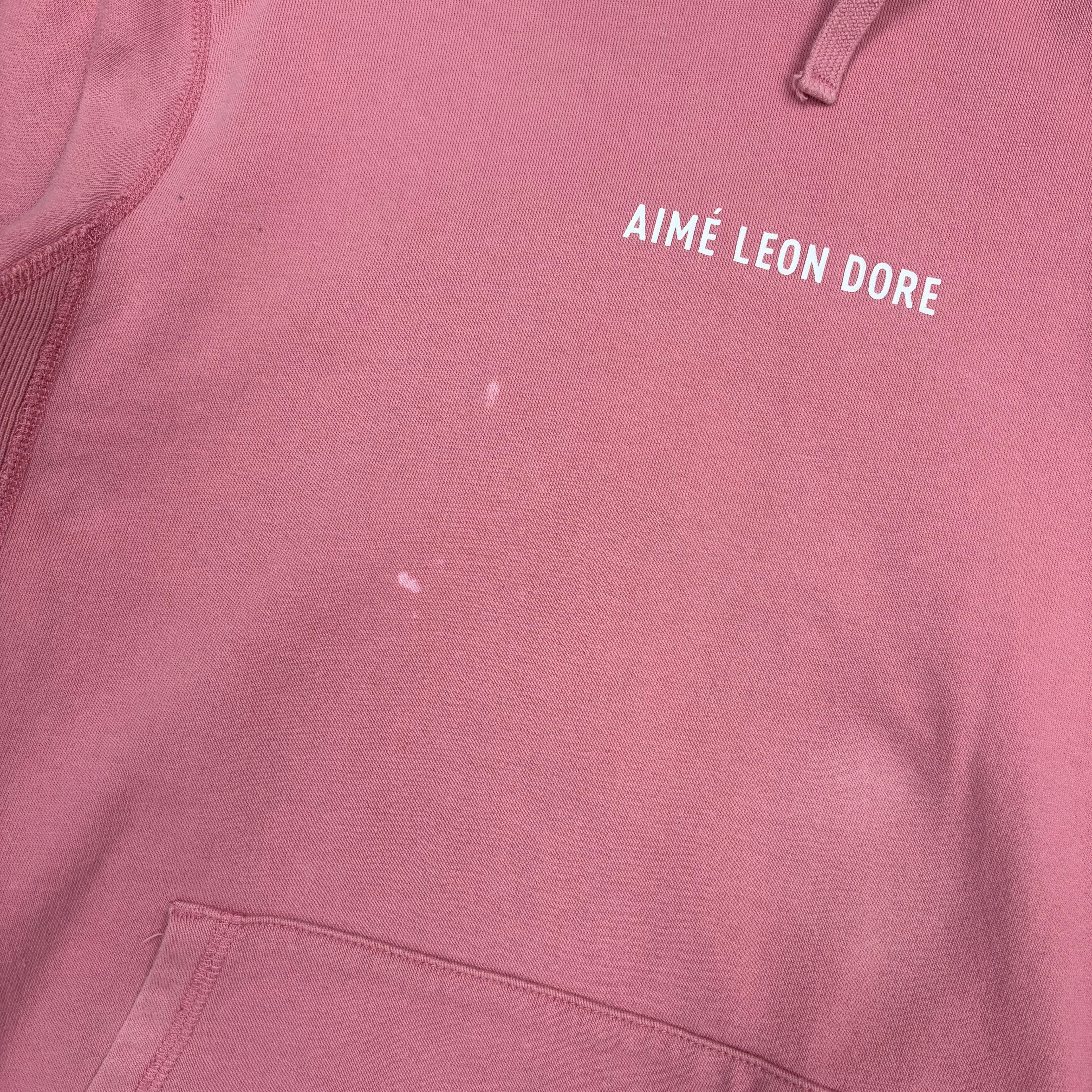 Aime Leon Dore Logo Kanga Hoodie Dusty Pink