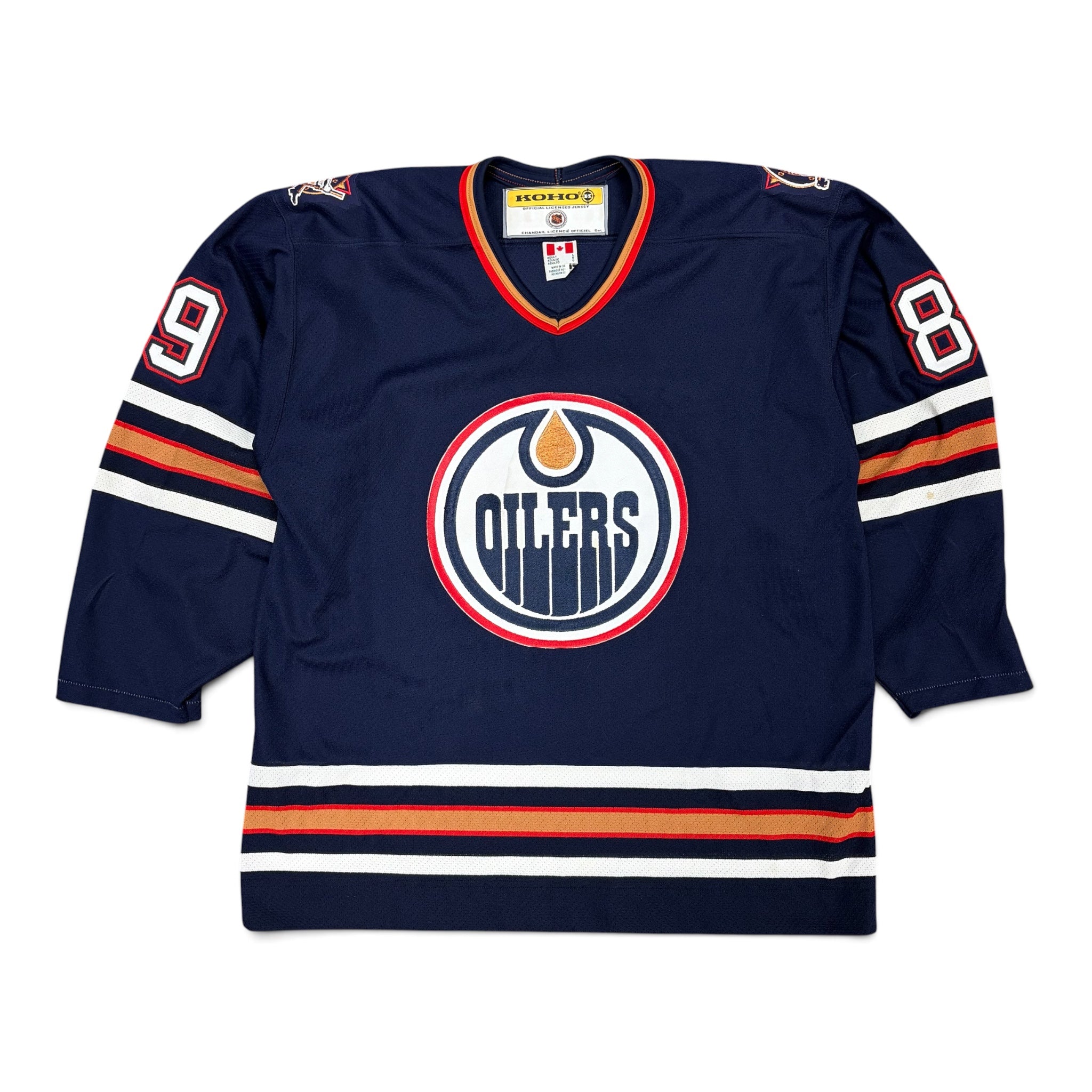 Vintage CCM NHL Edmonton Oilers Mike Comrie Jersey Navy