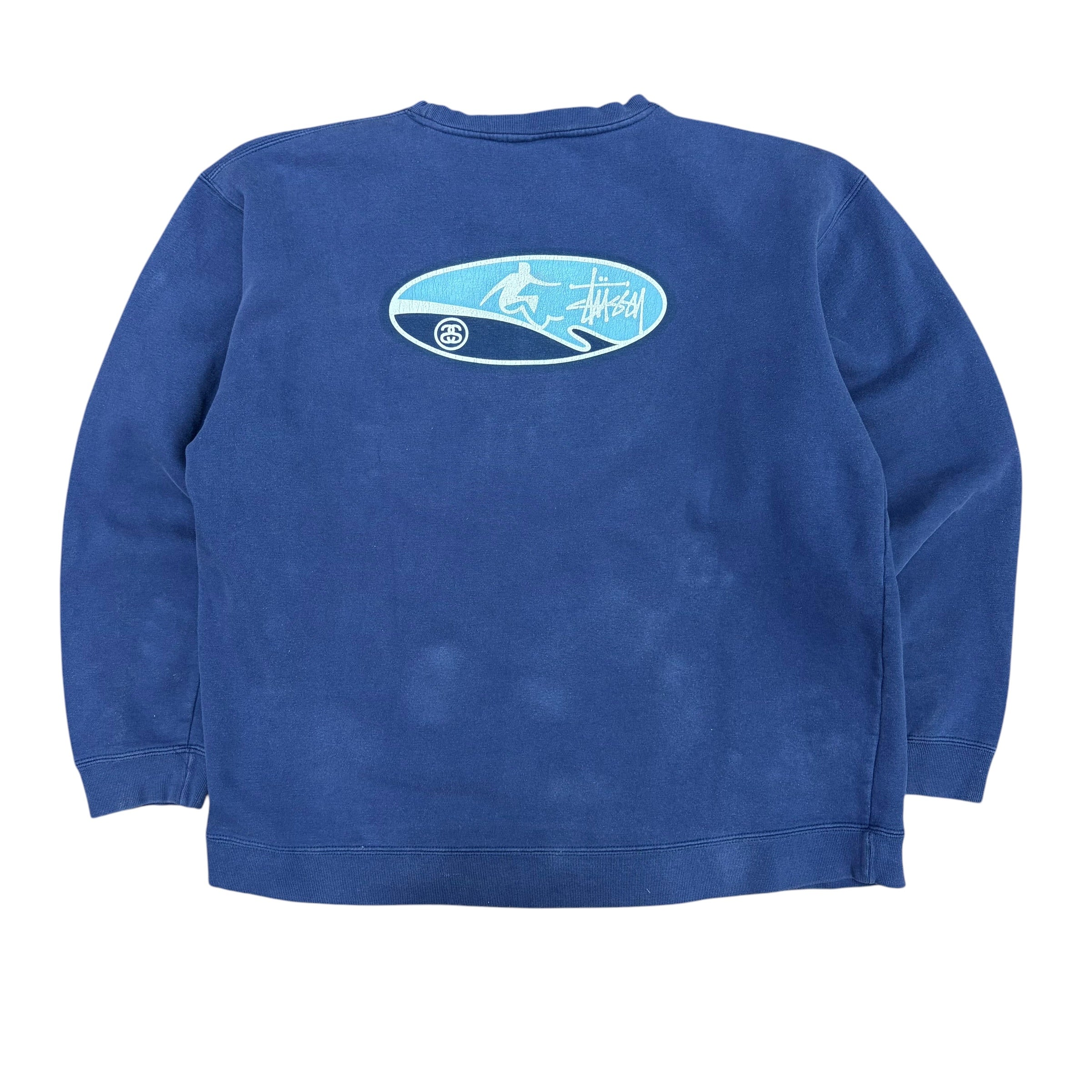 90’s Stussy Surf Logo Crewneck Navy