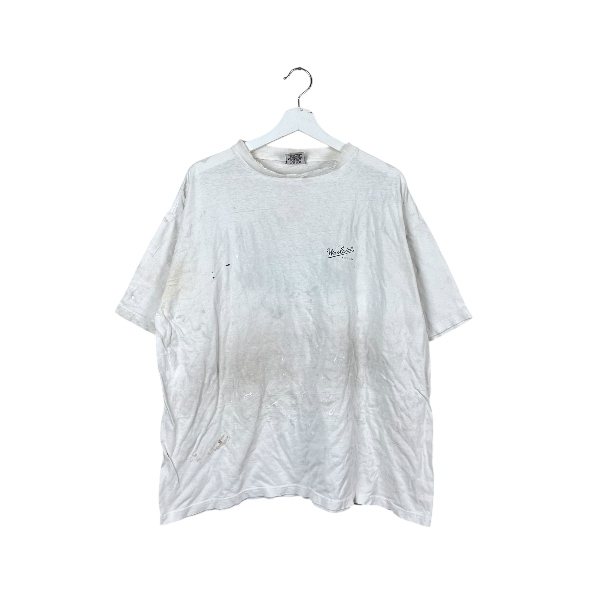Vintage Woolrich Promo Tee Thrashed White