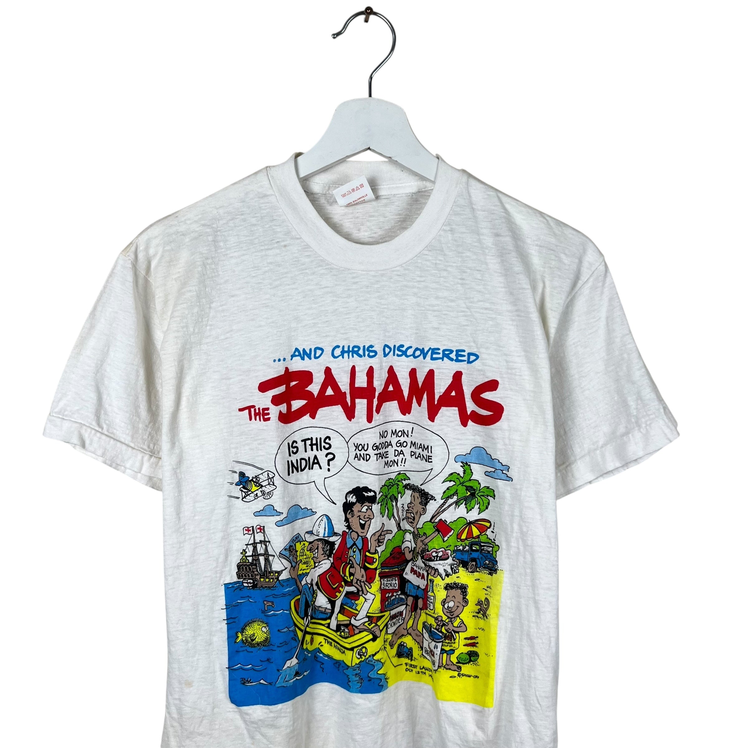 Vintage Comedy The Bahamas Tee White