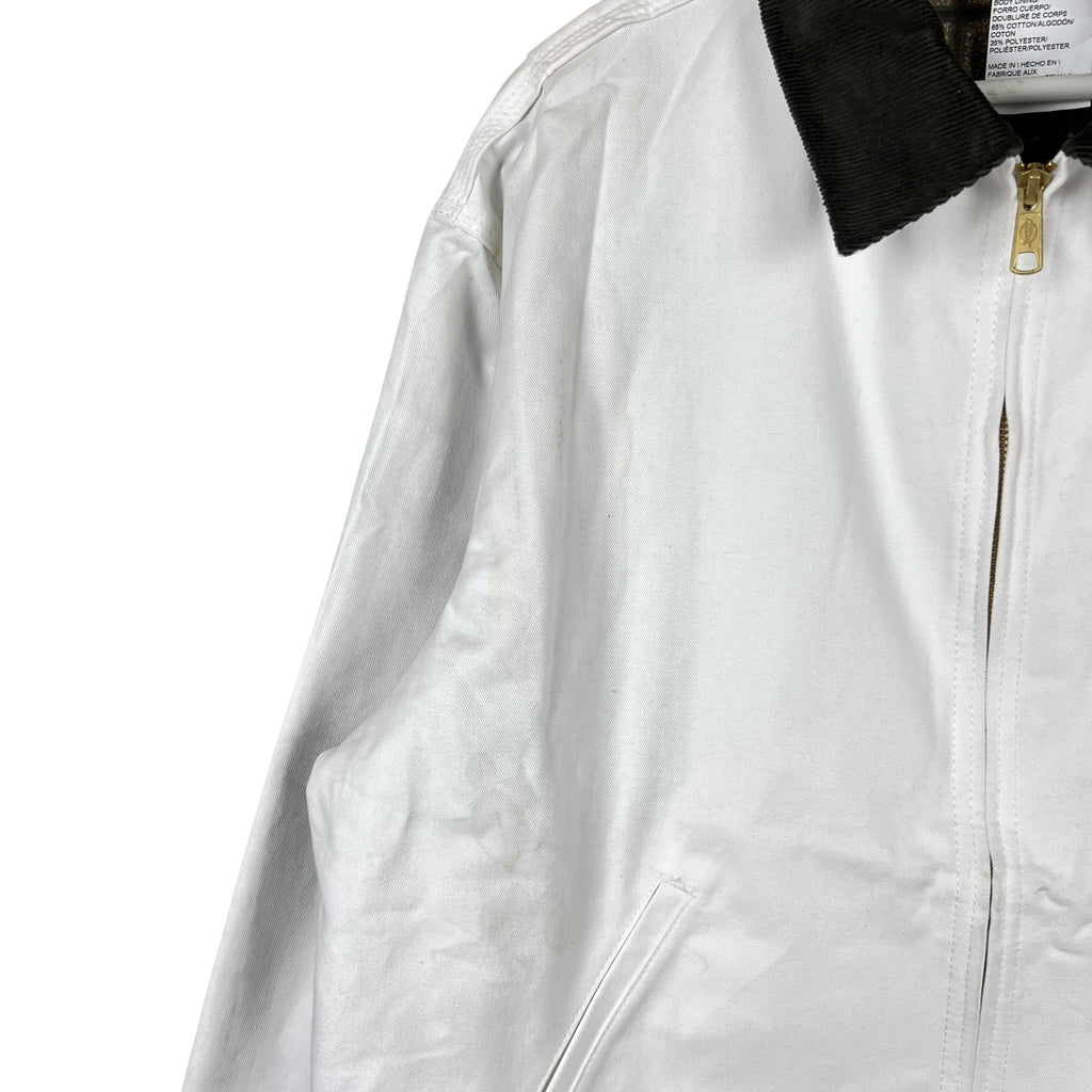 Vintage Dickies Painters Flannel Lined Jacket White