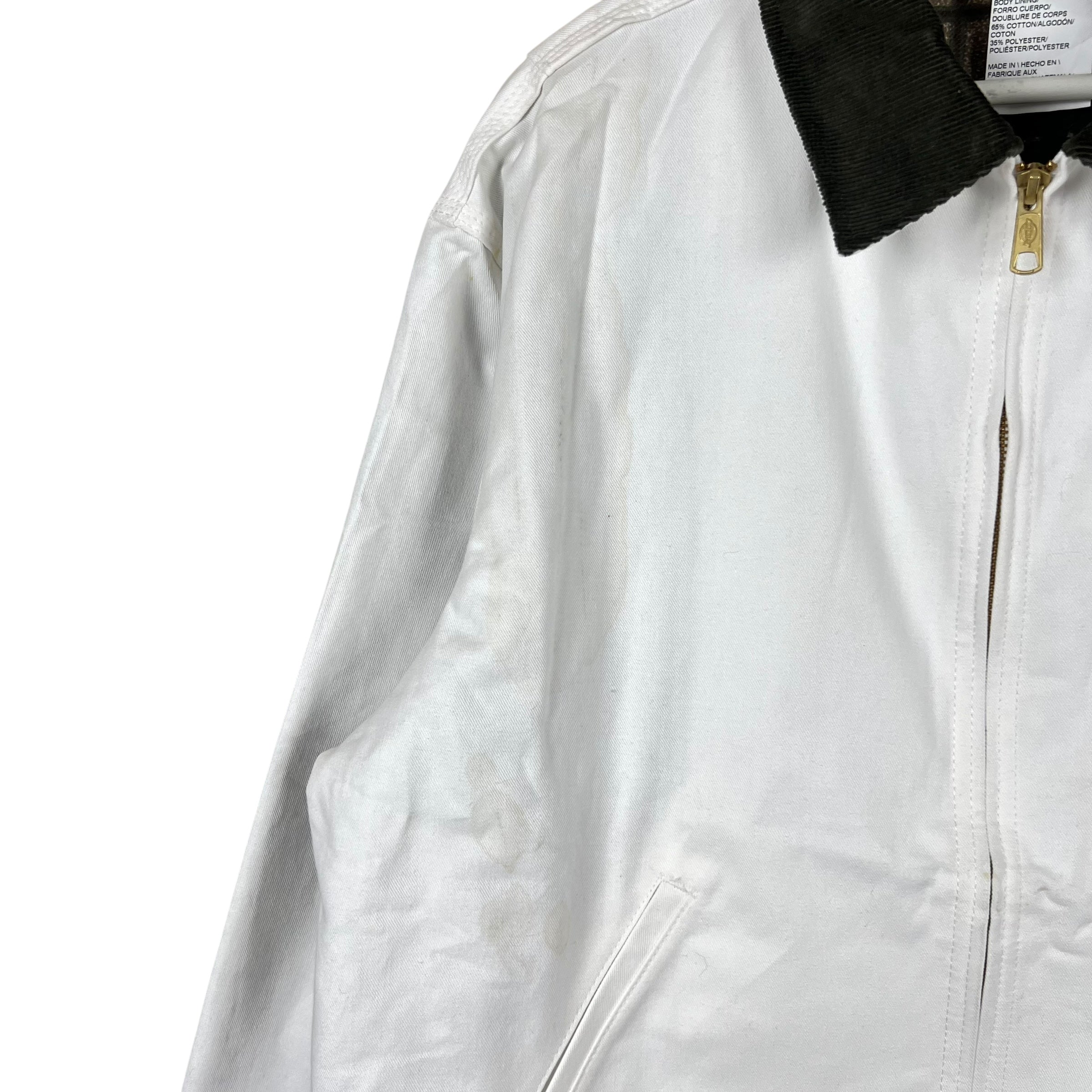 Vintage Dickies Painters Flannel Lined Jacket White