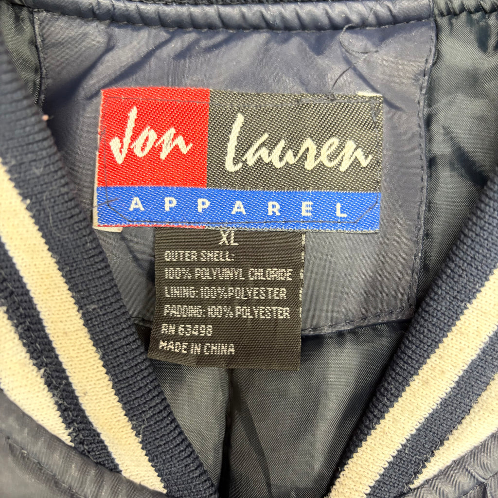 Vintage New York Script Logo Bomber Jacket Navy