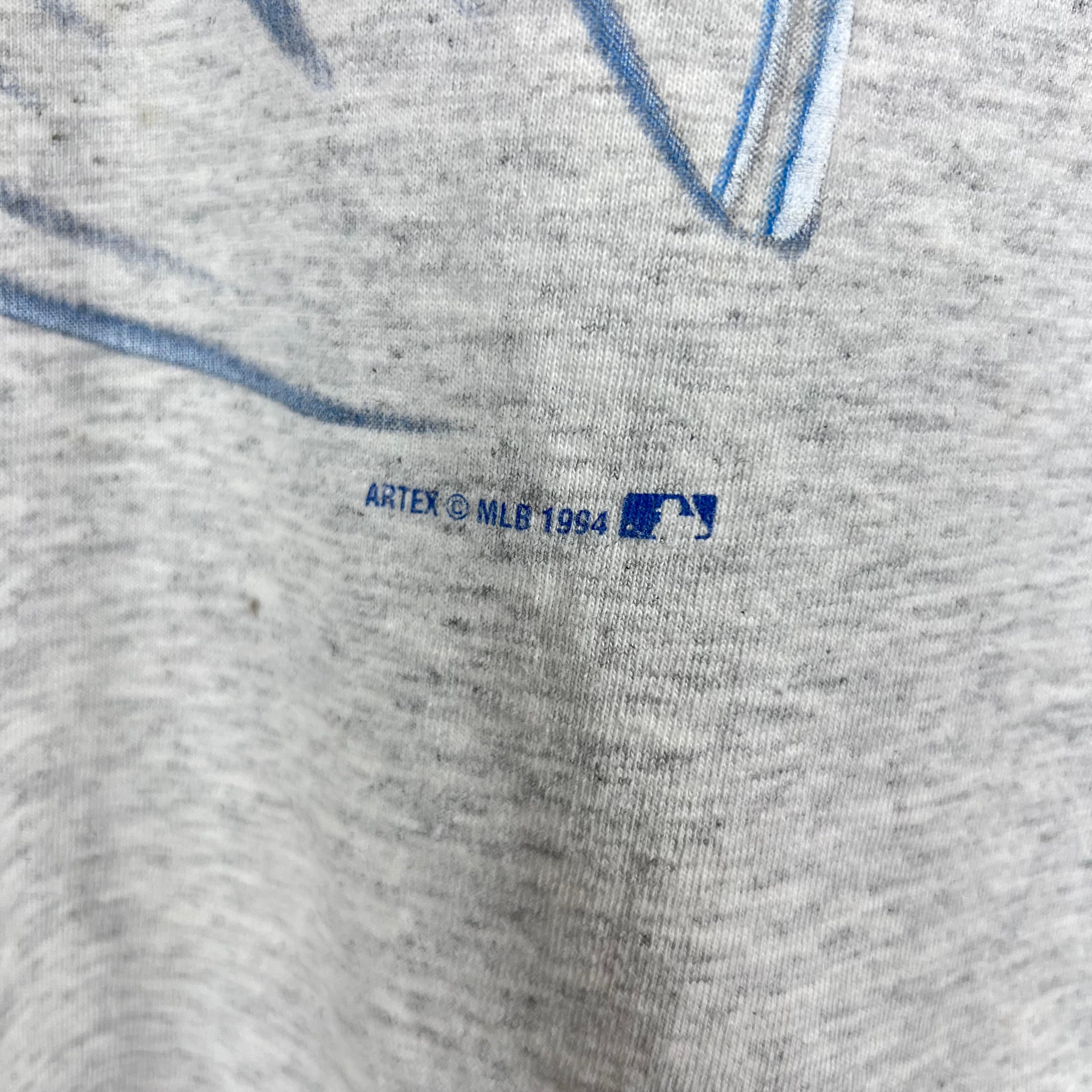 1994 MLB Cleveland Indians Flying Baseball Tee Heather Grey