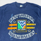 Vintage West Virginia Mountaineers  Logo Tee Navy