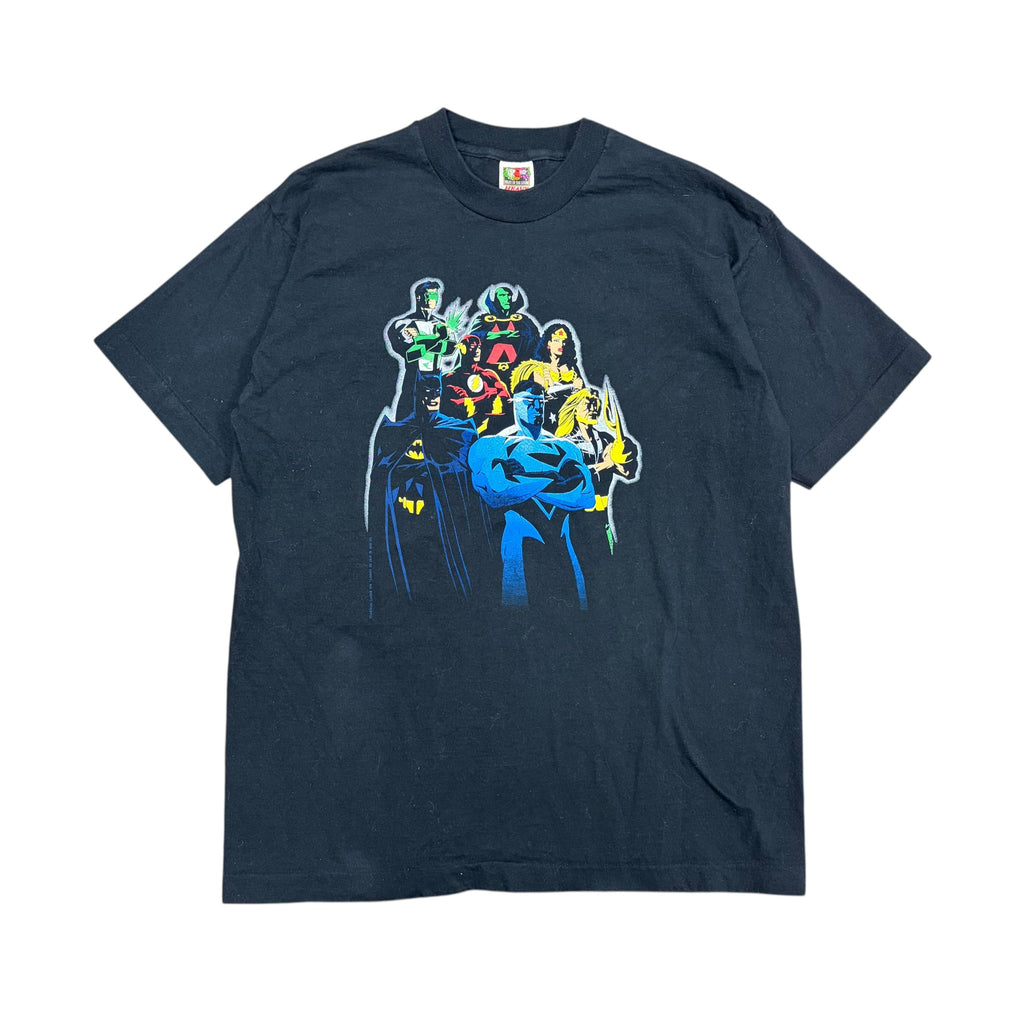 1997 DC Comics Justice League Standing Group Tee Black