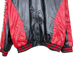Vintage Steve & Barry’s Ohio State Buckeyes Logo Bomber Leather Jacket Black/Red