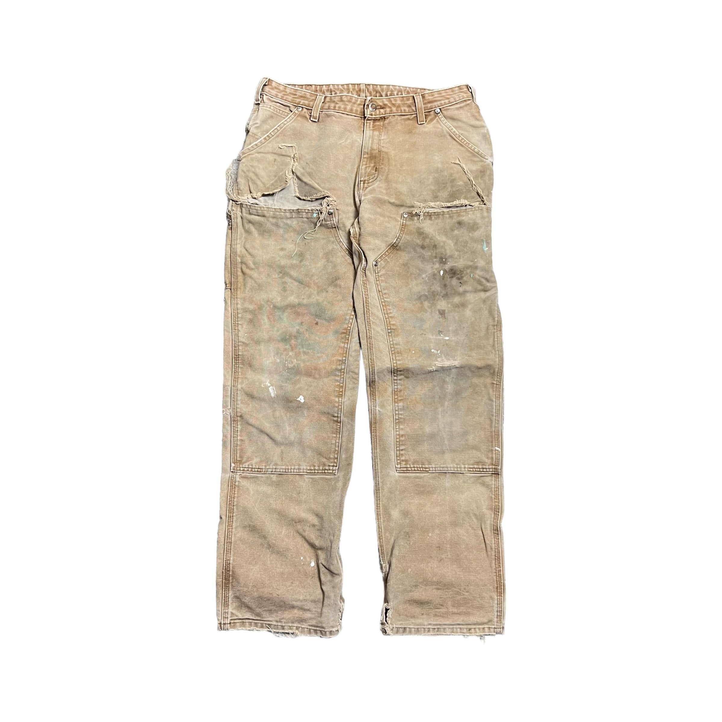 Vintage Carhartt Original Fit Double Knee Carpenter Pants Beige